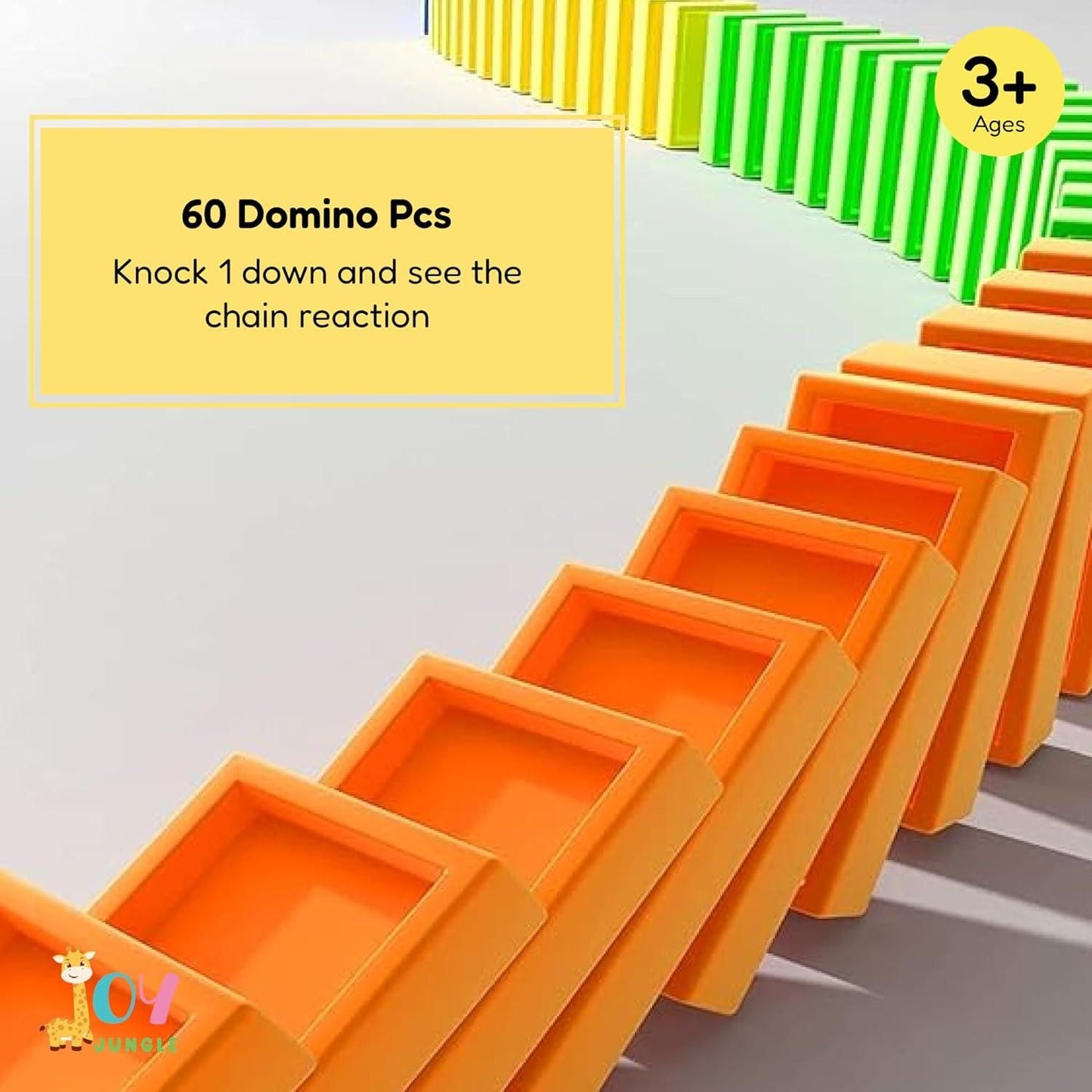 Voltico Train Toy Domino Set for Kids BPA Free Plastic with Sound Effects